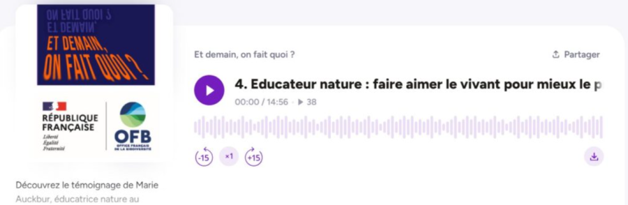Un podcast sur les métiers de la biodiversité image